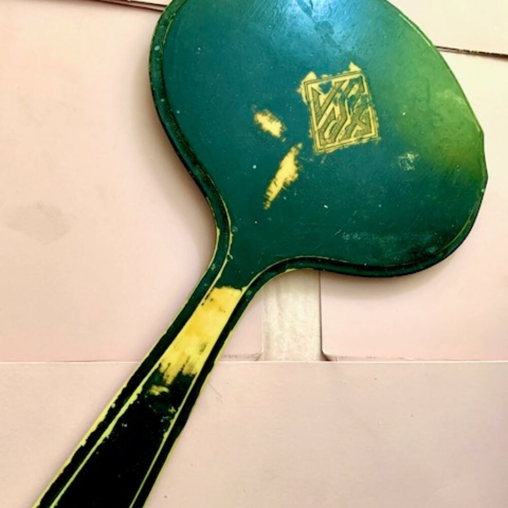 Vtg Deco Bakelite/Celluloid Mirror Handheld ( Monogrammed)